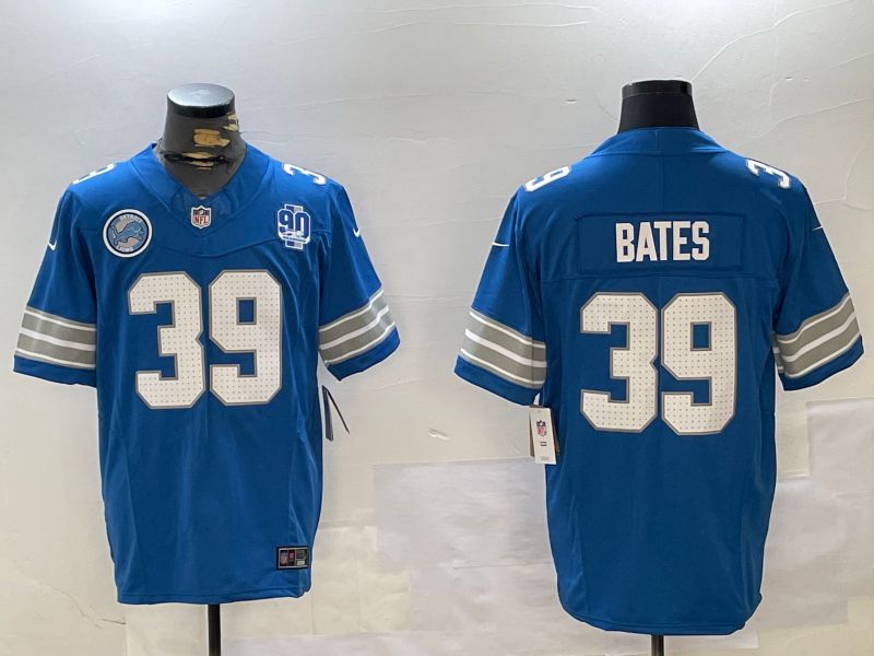 Men Detroit Lions #39 Bates Blue three generations 2024 Nike Limited NFL Jersey style 4->detroit lions->NFL Jersey